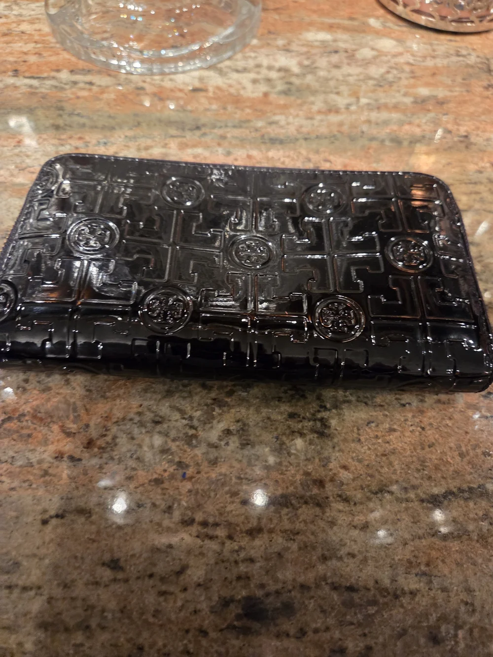 Tory Burch Black Nylon Crossbody Bag with Patent Wallet